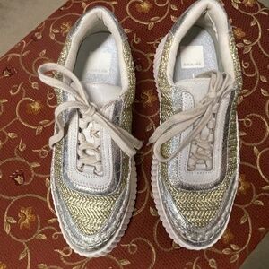 Dolce Vita Gold casual tennis shoes size 8 1/2